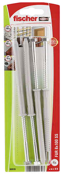 Fijación para marcos fischer FUR 8 x 100 SS K
