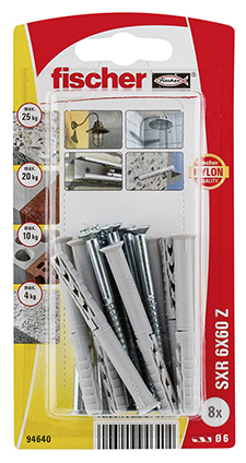 Fijación para marcos Fischer SXR 6 x 60 Z con cabeza avellanada K 
