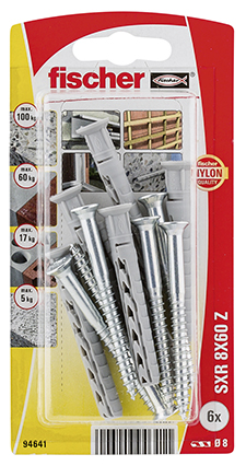 Fijación para marcos Fischer SXR 8 x 60 Z con cabeza avellanada K 