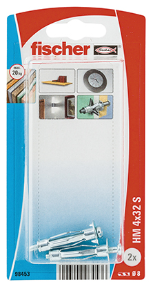Fijación metálica Fischer para cavidades huecas Fischer HM 5 x 52 H con tornillo K