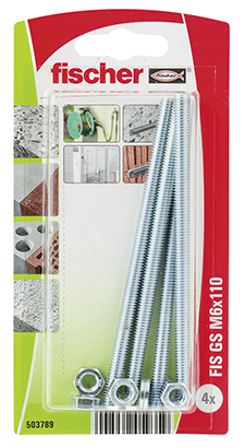 Anclaje con rosca para fijaciones con inyección FIS GS M 6 x 110 K