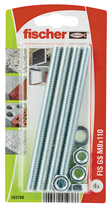 Anclaje con rosca para fijaciones con inyección FIS GS M 8 x 110 K