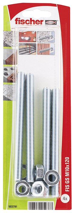 Anclaje con rosca para fijaciones con inyección FIS GS M10 x 120 K