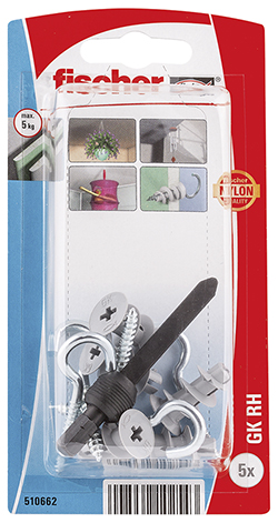 Fijación fischer para cartón-yeso GK RH con hembrilla abierta K