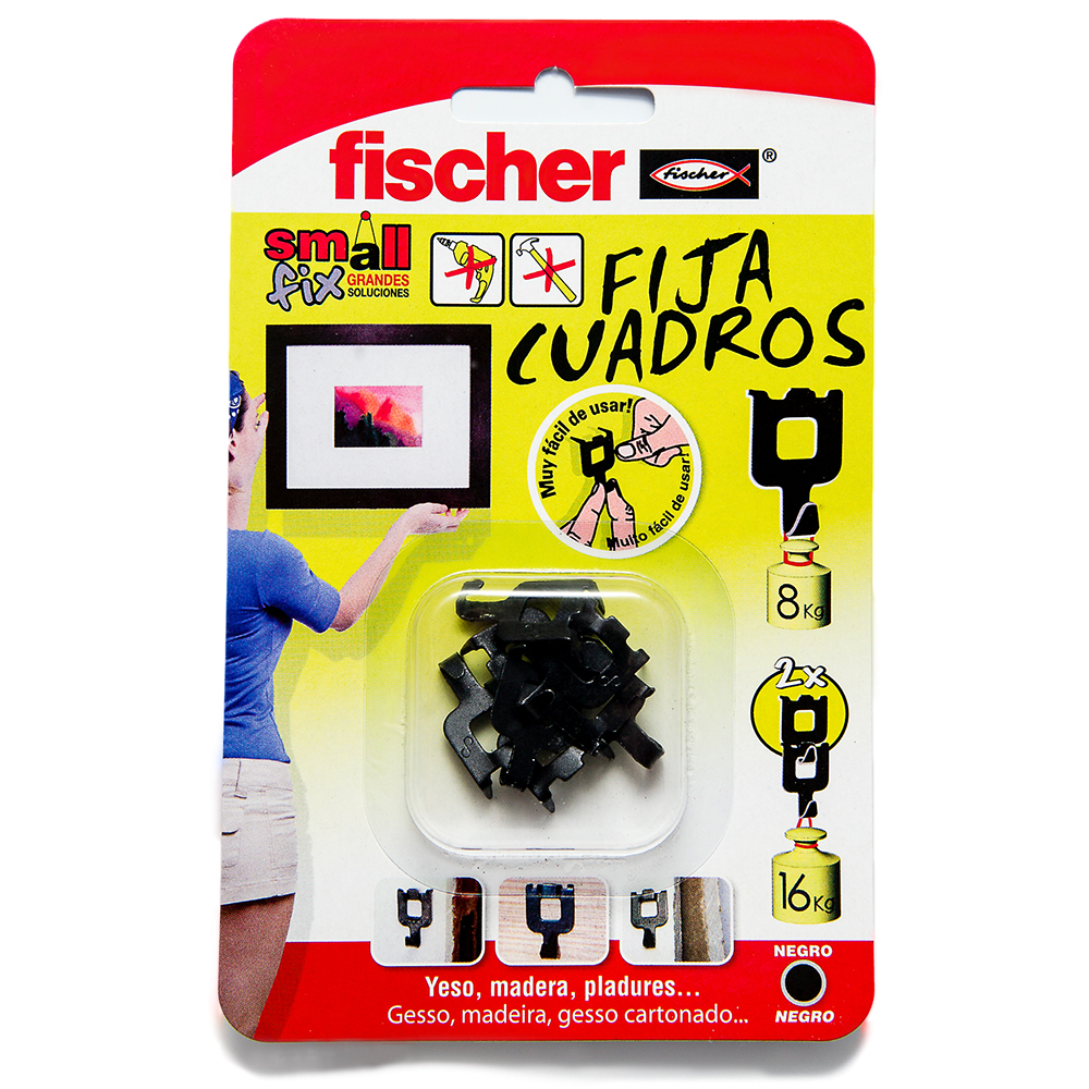 fischer fija cuadraos negro