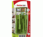 Taco universal fischer UX GREEN 10 x 60 R con reborde SB-card