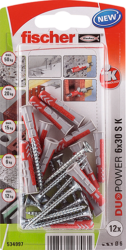 fischer DUOPOWER 6 x 30 S con tornillo