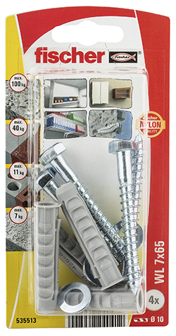 Fijación fischer para sanitarios WL 7 x 65 K