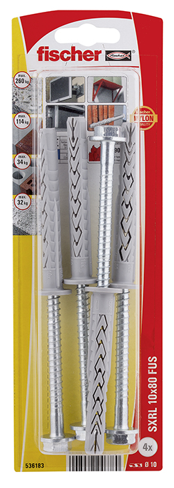 fischer Fiajciones de estructuras para SXRL 10 x 80 FUS acero zincado