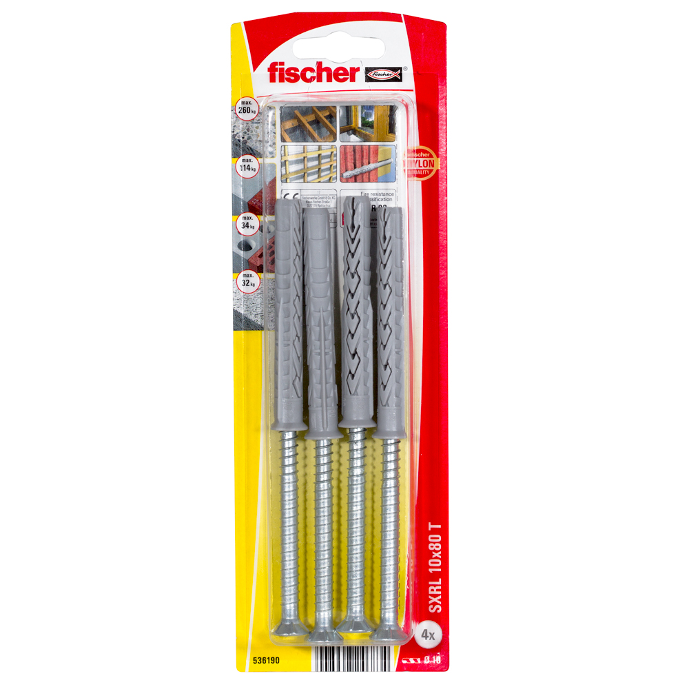 fischer Fiajciones de estructuras para SXRL 10 x 80 T acero zincado