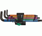 950/9 HEX-PLUS MULTICOLOUR 1 SB Juego de llaves acodadas métricas, BLACKLASER