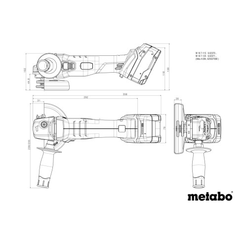 W 18 7-125 Amoladora angular de batería