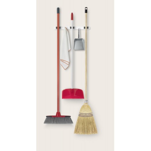 COLGADOR ESCOBAS TRIPLE / BLANCO