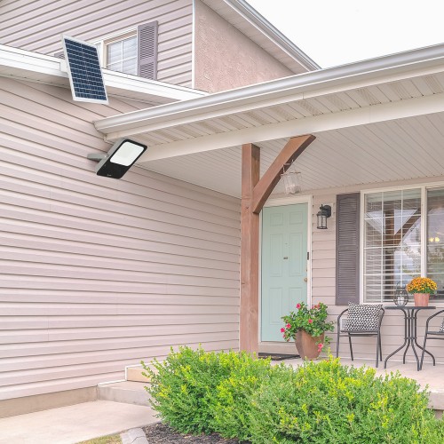 FOCO SOLAR CON SENSOR CREPUSCULAR GARZA LED CON MANDO 120 W, 1.950 LÚMENES, 6.500 K