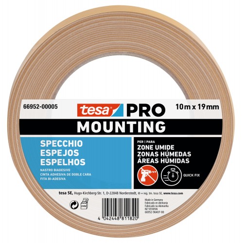 CINTA DOBLE CARA MOUNTING PRO-ESPEJOS 5 m x 19 mm