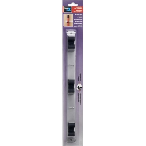 COLGADOR ESCOBAS TRIPLE / CROMO MATE