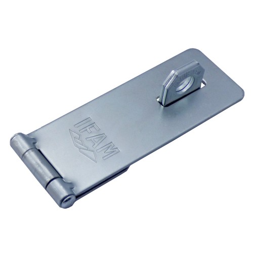 PORTACANDADO PC430 - LONGITUD DEL SOPORTE: 47 mm - Ø DEL AGUJERO DE LA ARGOLLA: 13 mm - DISTANCIA DEL EJE DE LA BISAGRA AL EJE DE LA ARGOLLA: 100 mm