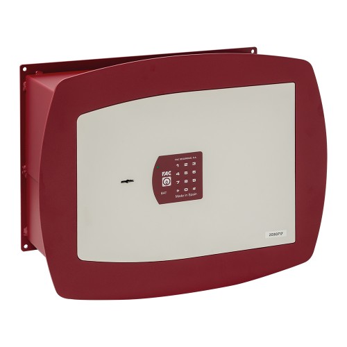 CAJA FUERTE DE SEGURIDAD FAC REDBOX PARA EMPOTRAR - CAPACIDAD: 24 L - APERTURA: COMBINACIÓN ELECTRÓNICA Y LLAVE