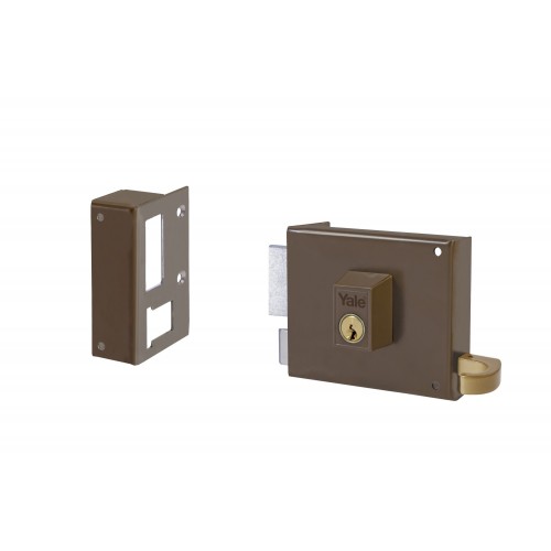 CERRADURA DE SOBREPONER MODELO 125 CON PALANCA Y PICAPORTE - CILINDRO FORJADO - ENTRADA: 50 mm - CAJA: 100 mm - MANO: IZQUIERDA