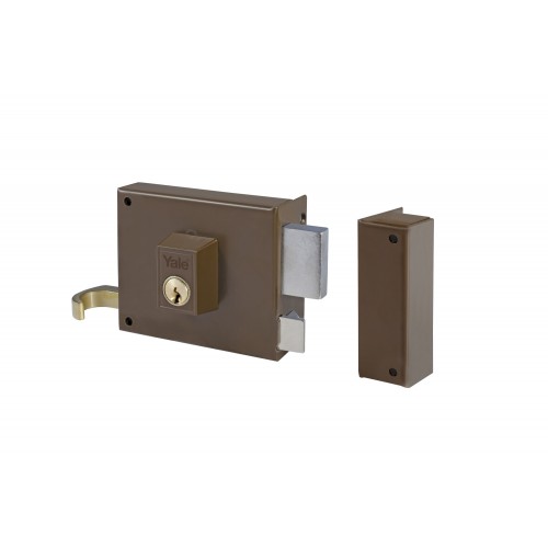 CERRADURA DE SOBREPONER MODELO 125 CON PALANCA Y PICAPORTE - CILINDRO FORJADO - ENTRADA: 50 mm - CAJA: 100 mm - MANO: DERECHA