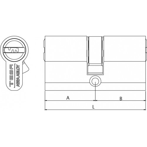 Cilindro doble europerfil T60