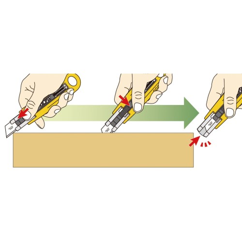 Cúter de seguridad con retracción de cuchilla semi automática SK-4