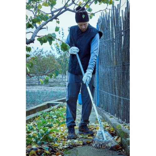 Escoba ajustable púa plana para limpieza de césped con mango aluminio / 3042CMA