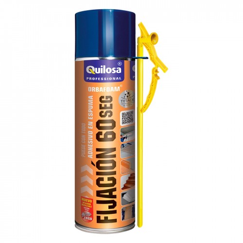 ADHESIVO EN ESPUMA RÁPIDO Y UNIVERSAL CON CÁNULA 60 s 300 ml AMARILLO