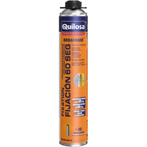 FIJACIÓN UNIVERSAL ADHESIVO 60 s EN ESPUMA 750 ml