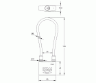 CANDADO INOX50 - ALTURA DEL CUERPO: 56 mm - LUZ DEL ARCO (EN LA BASE DEL ARCO): 31 mmn - Ø DEL ARCO: 6 mm