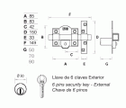Cerrojo FAC 946 RP/80 UVE con sistema R anti-bumping