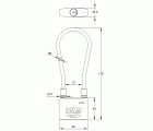 CANDADO INOX50 - ALTURA DEL CUERPO: 56 mm - LUZ DEL ARCO (EN LA BASE DEL ARCO): 31 mmn - Ø DEL ARCO: 6 mm