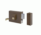 CERRADURA DE SOBREPONER MODELO 125 CON PALANCA Y PICAPORTE - CILINDRO FORJADO - ENTRADA: 50 mm - CAJA: 100 mm - MANO: DERECHA