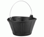 Cubo de caucho italiano 10 L asa metálica negro / BKC10BM
