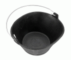 Cubo de caucho italiano 10 L asa metálica negro / BKC10BM