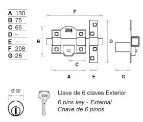 Juego de dos Cerrojo FAC 304