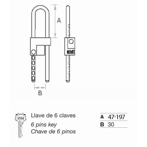 Candado FAC 530/150 para moto