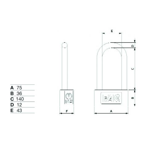 Candado FAC 75/140
