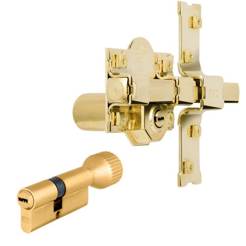 CONJ. SEGURIDAD CLONICO C/POMO 40x30 / LP DORADO