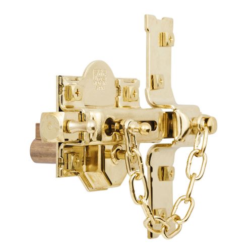 CERROJO 308-R/80 IZDA. B-90 mm. DORADO