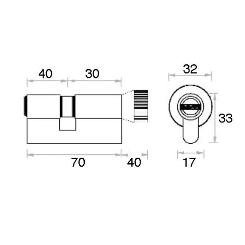 CILINDRO AMAESTRADO UFG 40x30 (LEVA 13,5)