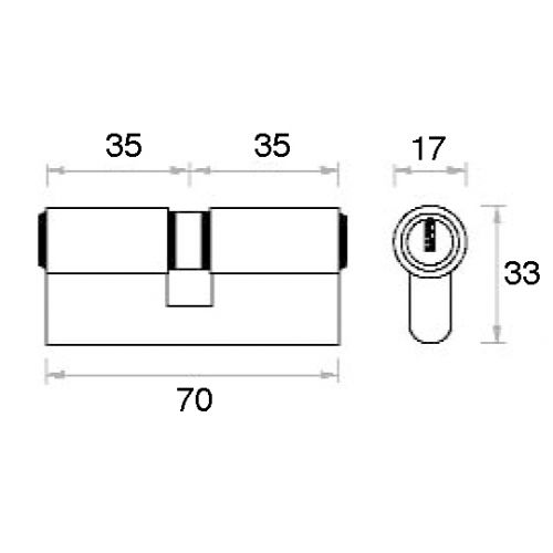 CILINDRO CDF 70 mm. P LATON 35x35 15 CAJA