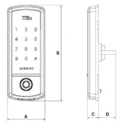 Cerradura samsung electrónica con pantalla táctil de alta sensibilidad.