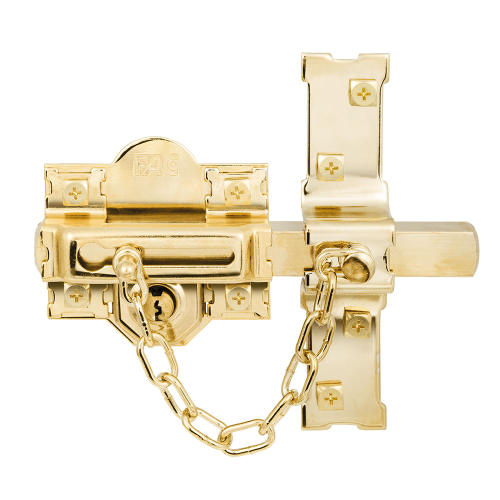 CERROJO 307-L/80 IZDA. B-70 mm. DORADO