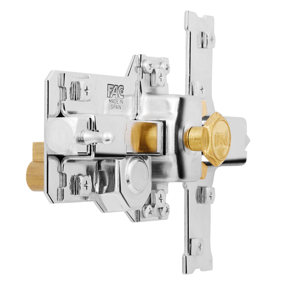 CERROJO 303-T/115 IZDA. B-90 mm. NIQUEL