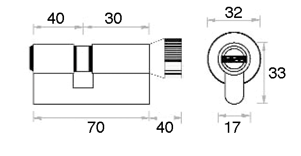 CILINDRO AMAESTRADO UFG 40x30 (LEVA 15)