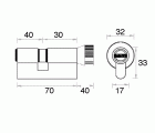 CILINDRO AMAESTRADO UFG 40x30 (LEVA 13,5)