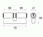 CILINDRO CDF 70 mm. P LATON 35x35 15 CAJA