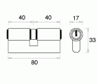 CILINDRO CDF 80 mm. P LATON 40x40 15 CAJA