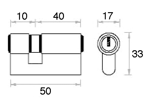 CILINDRO 50 mm. F LATON 40x10 15 CAJA MC U.E.